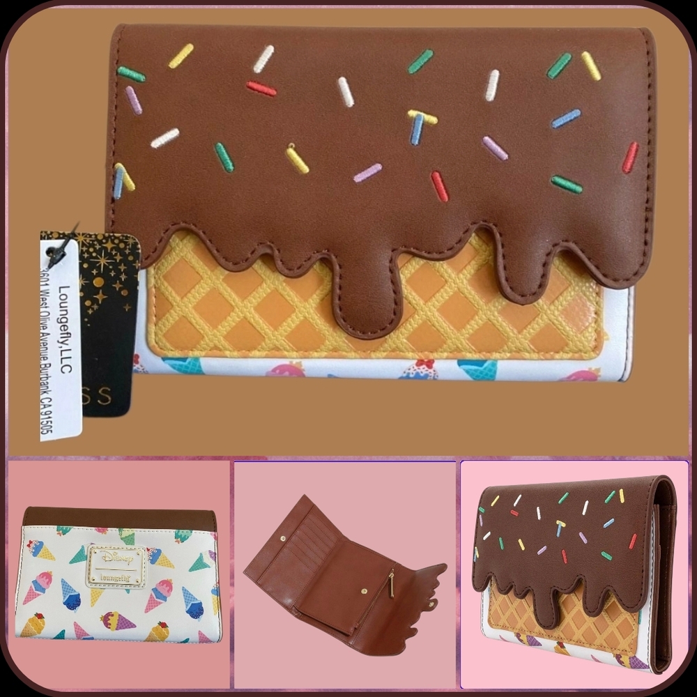 Disney Princess Lounge Fly Ice Cream Cone Wallet~NWT